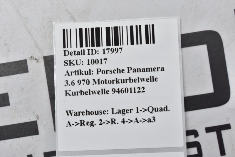 Porsche Panamera 3.6 970 Motorkurbelwelle Kurbelwelle 94601122 Bild 8
