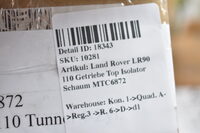 Land Rover LR90 110 Getriebe Top Isolator Schaum MTC6872 Bild 3