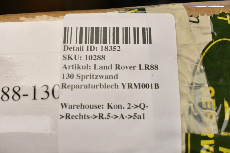Land Rover LR88 130 Spritzwand Reparaturblech YRM001B Bild 4