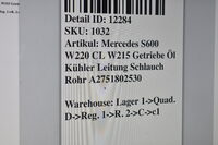 Mercedes S600 W220 CL W215 Getriebe Öl Kühler Leitung Schlauch Rohr A2751802530 Bild 7