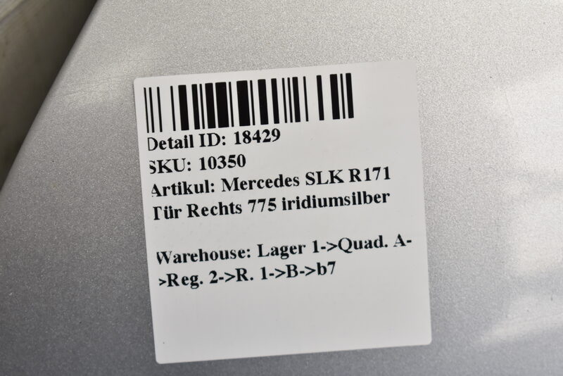 Mercedes SLK R171  Tür Rechts 775 iridiumsilber Bild 6