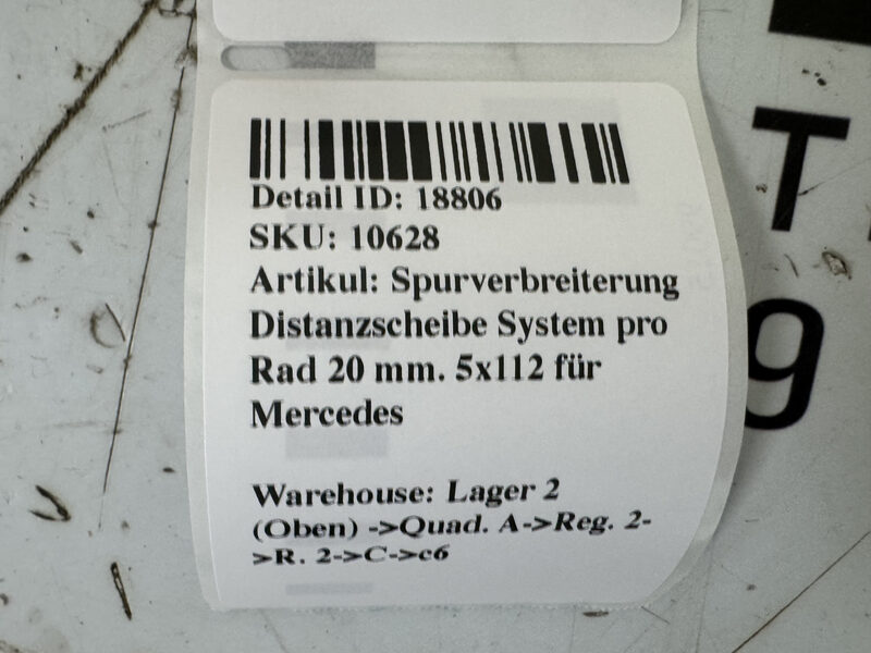 Spurverbreiterung Distanzscheibe System pro Rad 20 mm. 5x112 für Mercedes Bild 4