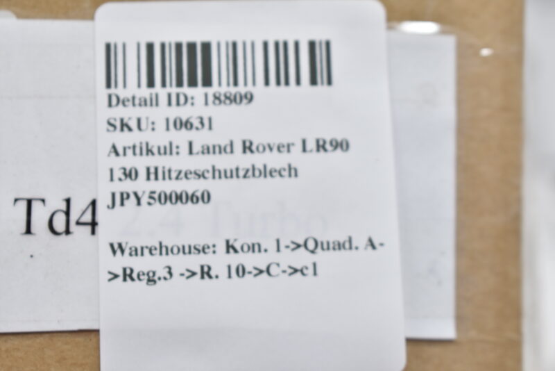 Land Rover LR90 130 Hitzeschutzblech JPY500060 Bild 5