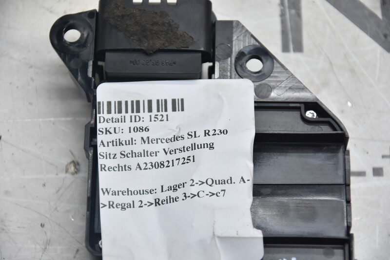 Mercedes SL R230  Sitz Schalter Verstellung Rechts A2308217251 Bild 4