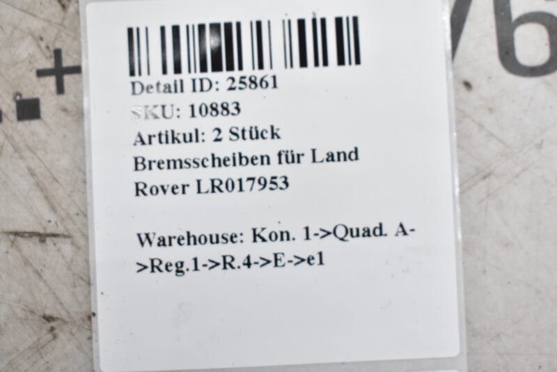 2 Stück Bremsscheiben für Land Rover LR017953 Bild 5