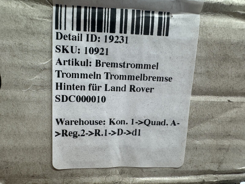 2 Stück Bremstrommel Trommeln Trommelbremse Hinten für Land Rover SDC000010 Bild 8