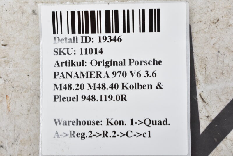 Original Porsche PANAMERA 970 V6 3.6 M48.20 M48.40 Kolben & Pleuel 948.119.0R Bild 6