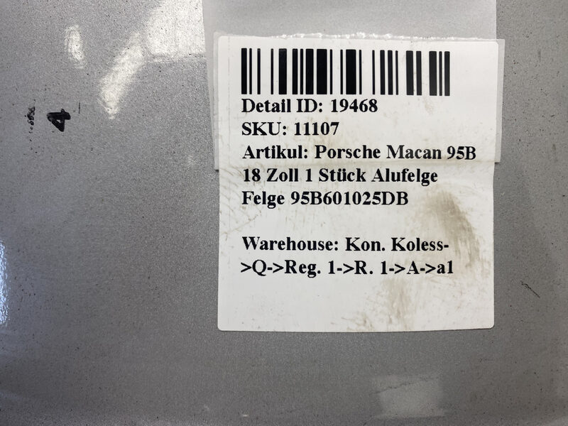 Porsche Macan 95B 18 Zoll 1 Stück Alufelge Felge Hinten 95B601025DB Bild 5