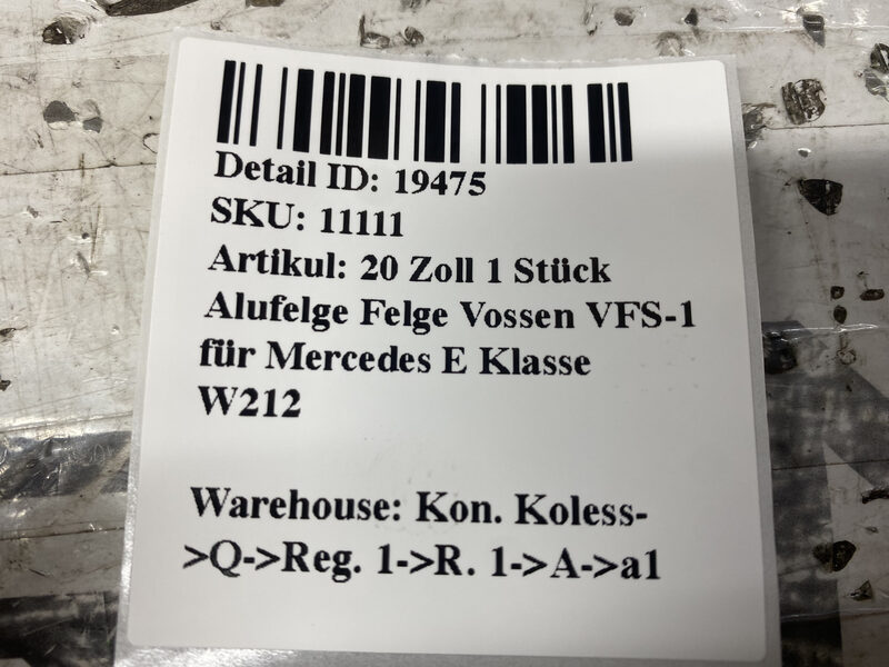 20 Zoll 1 Stück Alufelge Felge Vossen VFS-1 für Mercedes E Klasse W212 Bild 10