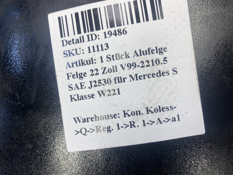 1 Stück Alufelge Felge 22 Zoll V99-2210.5 SAE J2530 für Mercedes S Klasse W221 Bild 10