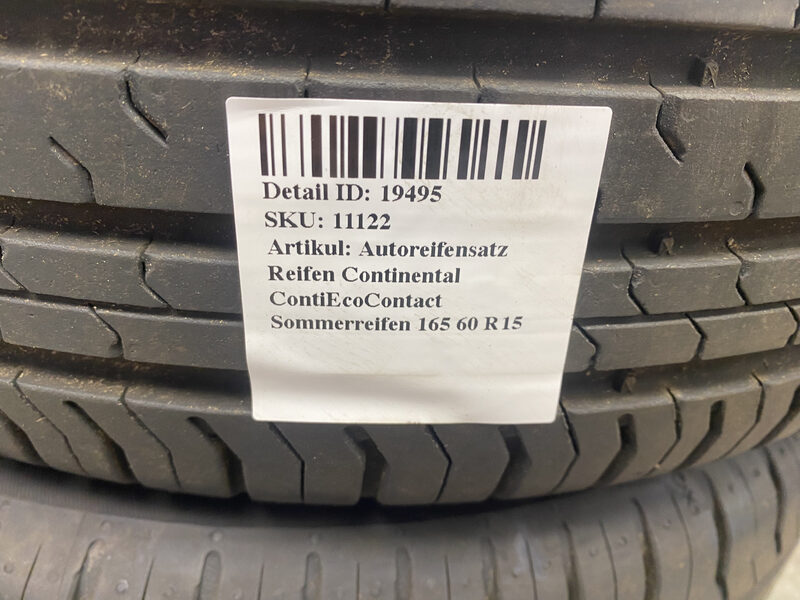 Sommerreifen Continental ContiEco Contact 165 60 R15 DOT 2221 Profile 7 mm Bild 8