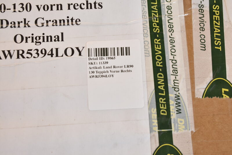 Land Rover LR90 130 Teppich Vorne Rechts AWR5394LOY Bild 4