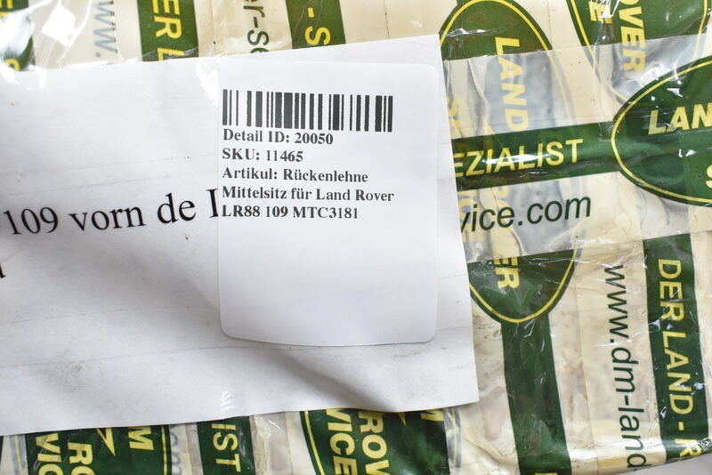 Rückenlehne Mittelsitz für Land Rover LR88 109 MTC3181 Bild 5