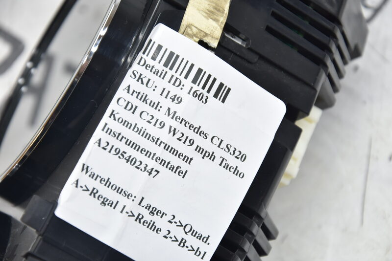 Mercedes CLS C219 W219 mph Tacho Kombiinstrument Instrumententafel A2195402347 Bild 4