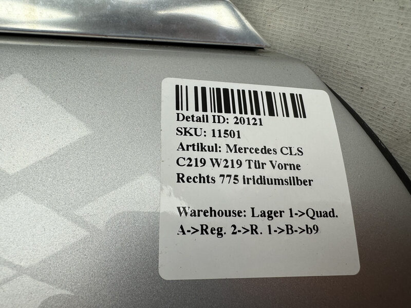 Mercedes CLS C219 W219  Tür Vorne Rechts 775 iridiumsilber Bild 7