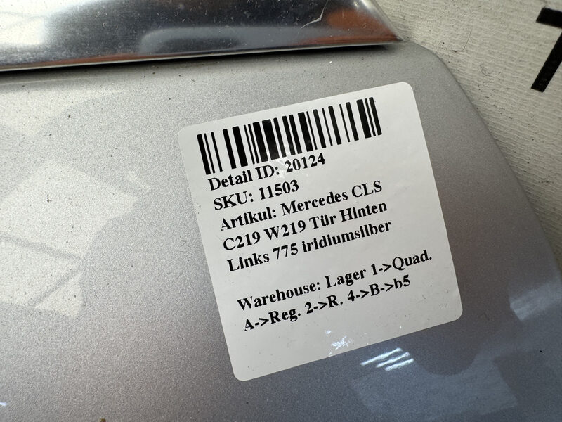 Mercedes CLS C219 W219 Tür Hinten Links 775 iridiumsilber Bild 4