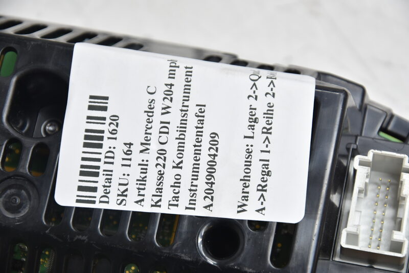 Mercedes C Klasse W204 mph Tacho Kombiinstrument Instrumententafel A2049004209 Bild 5