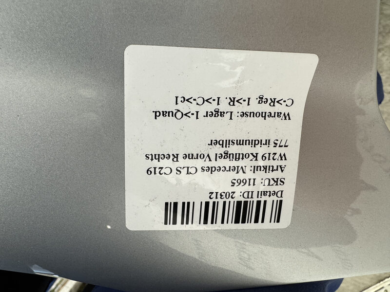 Mercedes CLS C219 W219  Kotflügel Vorne Rechts 775 iridiumsilber Bild 7