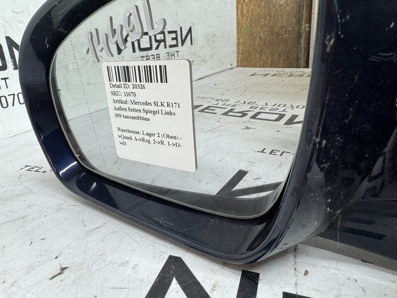 Mercedes SLK R171  Außen Seiten Spiegel Links 359 tansanitblau Bild 6