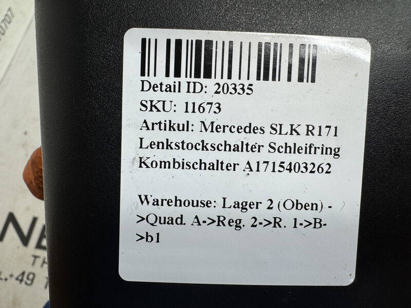 Mercedes SLK R171 Lenkstockschalter Schleifring Kombischalter A1715403262 Bild 4