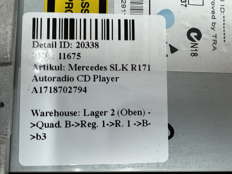 Mercedes SLK R171  Autoradio CD Player A1718702794 Bild 6