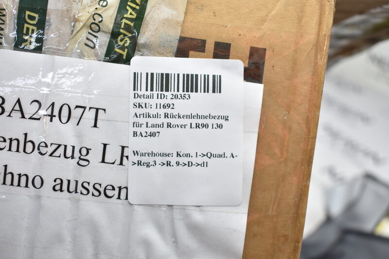 Rückenlehnebezug für Land Rover LR90 130 BA2407 Bild 5