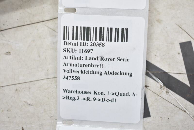 Land Rover Serie Armaturenbrett Vollverkleidung Abdeckung 347558 Bild 5