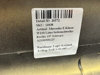 Mercedes E Klasse W210 Limo Seitenschweller Rechts 197 Schwarz A2106908225 Bild 10