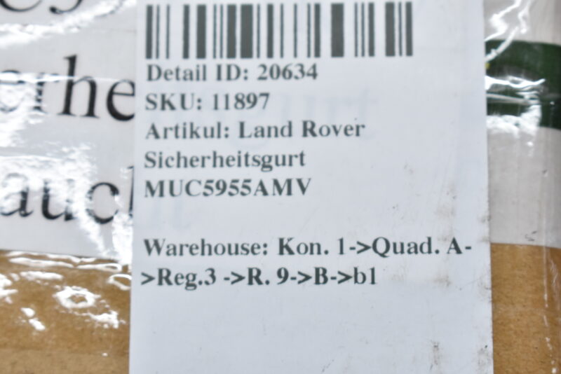 Land Rover Sicherheitsgurt MUC5955AMV Bild 4