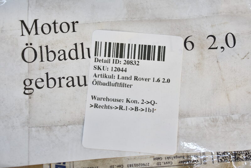 Land Rover 1.6 2.0 Ölbadluftfilter Bild 4