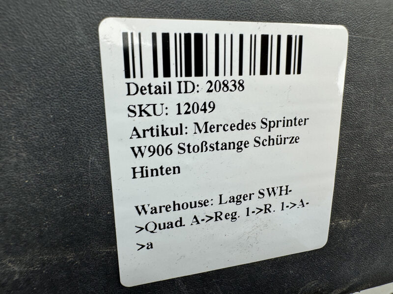 Mercedes Sprinter W906 Stoßstange Schürze Hinten Bild 8