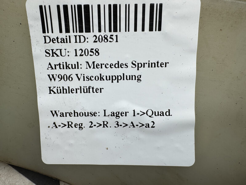 Mercedes Sprinter  W906 Viscokupplung Viskokupplung  Kühlerlüfter Bild 4