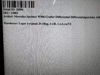 Mercedes Sprinter  W906 Crafter Differential Hinterachse 46:11 4,182 A9063500800 Bild 9