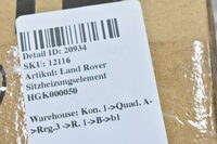 Land Rover Sitzheizungselement  HGK000050 Bild 5