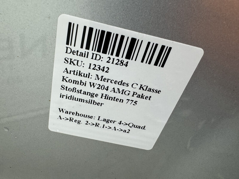 Mercedes C Klasse Kombi W204 AMG Paket Stoßstange Hinten 775 iridiumsilber Bild 9