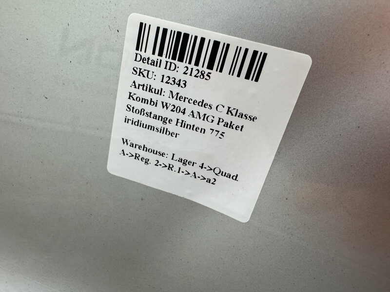 Mercedes C Klasse Kombi W204 AMG Paket Stoßstange Hinten 775 iridiumsilber Bild 10