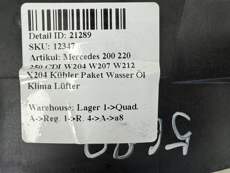 Mercedes C 200 220 CDI W204 bis 2009 Kühler Paket Wasser Öl Klima Lüfter Bild 7