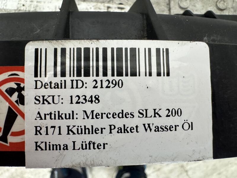 Mercedes SLK 200 R171  Kühler Paket Wasser Öl Klima Lüfter Bild 6
