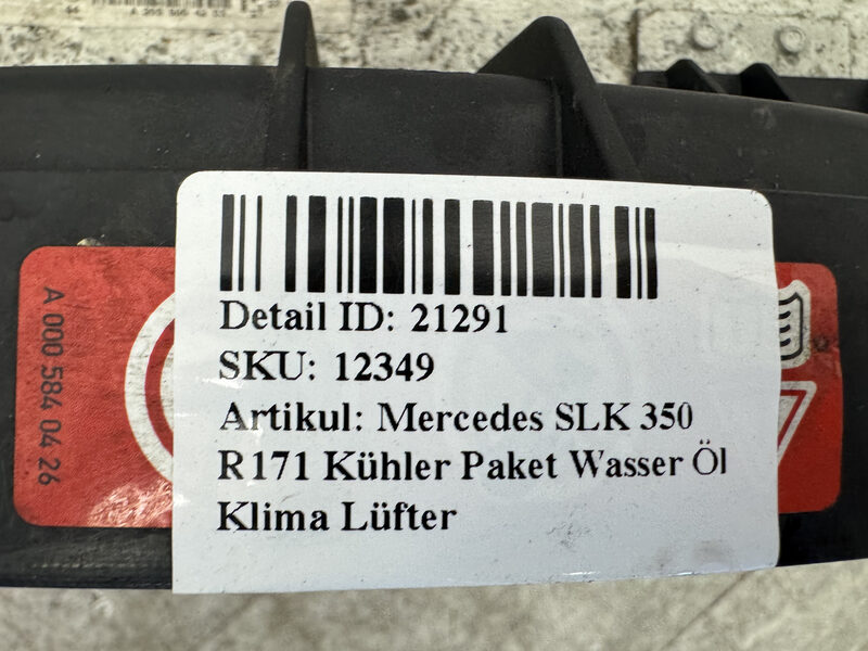 Mercedes SLK 350 R171 Kühler Paket Wasser Öl Klima Lüfter Bild 8