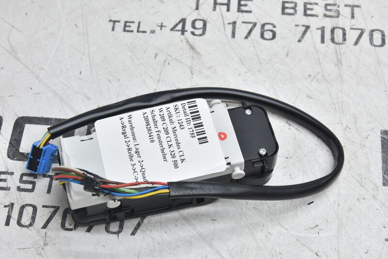 Mercedes CLK W209 A209 Schalter Fensterheber Vorne Links A2098203410 Bild 2