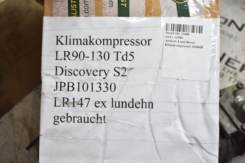 Land Rover Klimakompressor  A9494B Bild 5