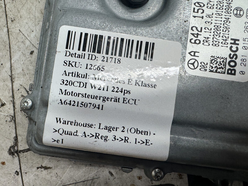 Mercedes E Klasse 320CDI W211  224ps Motorsteuergerät ECU A6421507941 Bild 5