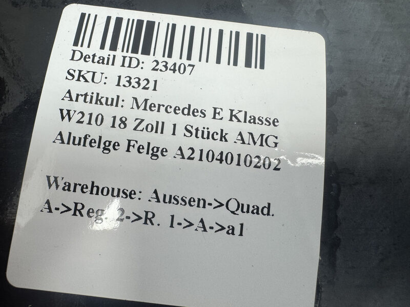Mercedes E Klasse W210 18 Zoll 1 Stück AMG Alufelge Felge A2104010202 Bild 8