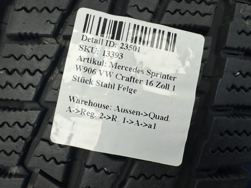 Mercedes Sprinter W906 VW Crafter 16 Zoll 1 Stück Stahl Felge A0014013502 Bild 10