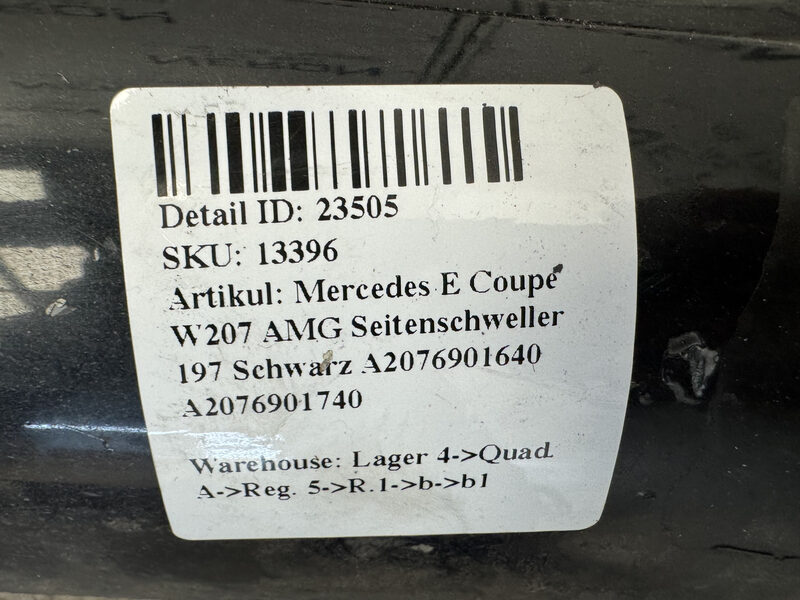 Mercedes E Coupe W207 AMG Seitenschweller 197 Schwarz A2076901640 A2076901740 Bild 8