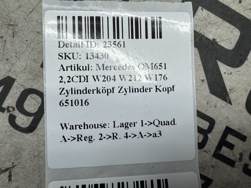 Mercedes OM651 2,2CDI W204 W212 W176 Zylinderköpf  Zylinder Kopf  651016 Bild 9