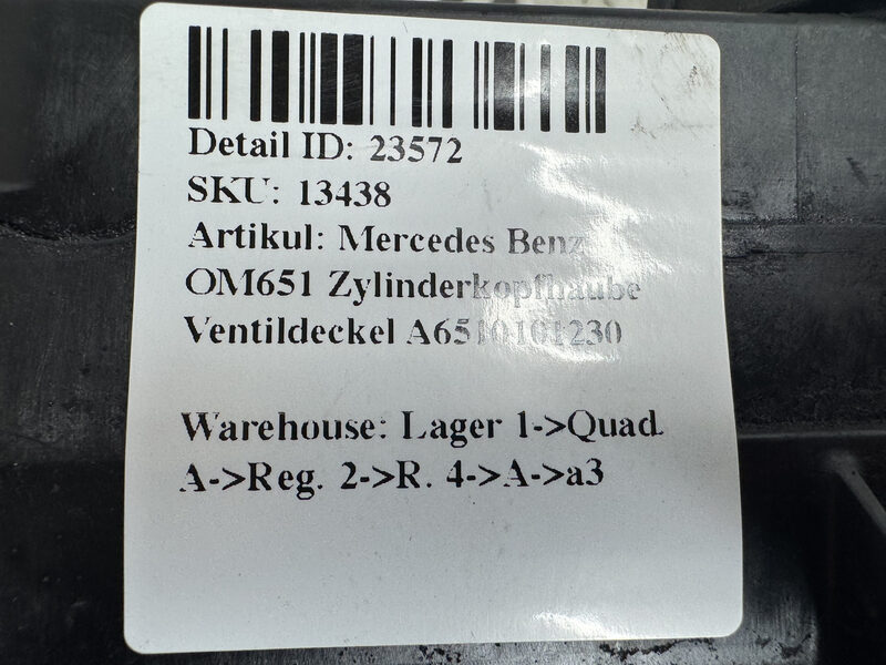 Mercedes Benz OM651 Zylinderkopfhaube Ventildeckel A6510101230 Bild 5