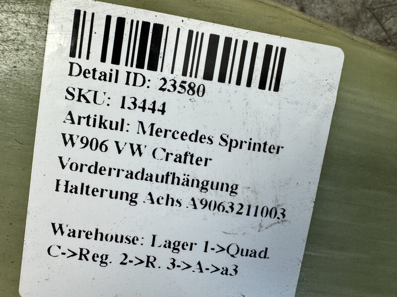 Mercedes Sprinter W906 VW Crafter Vorderradaufhängung Halterung Achs A9063211003 Bild 6