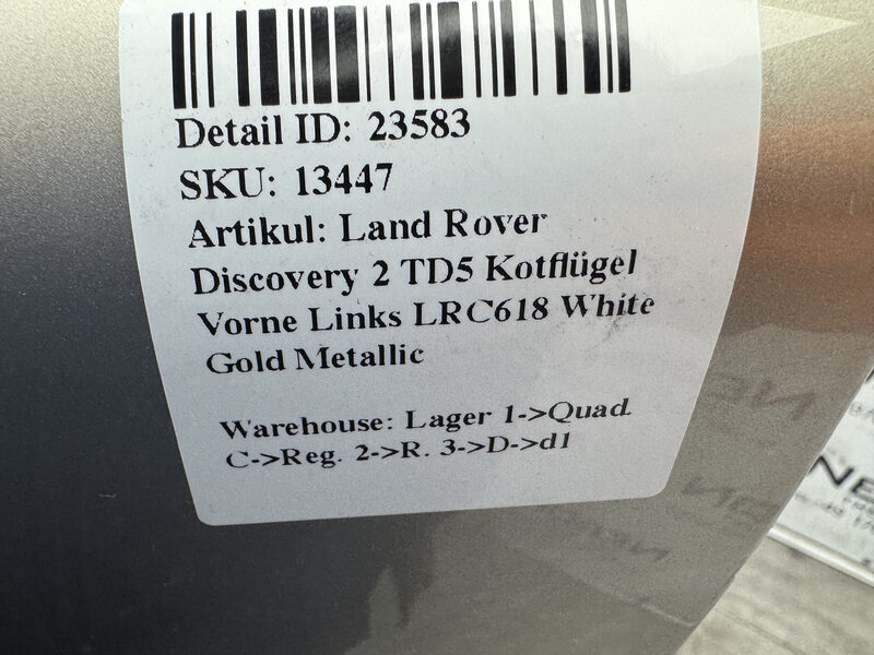 Land Rover Discovery 2 TD5  Kotflügel Vorne Links LRC618 White Gold Metallic Bild 9