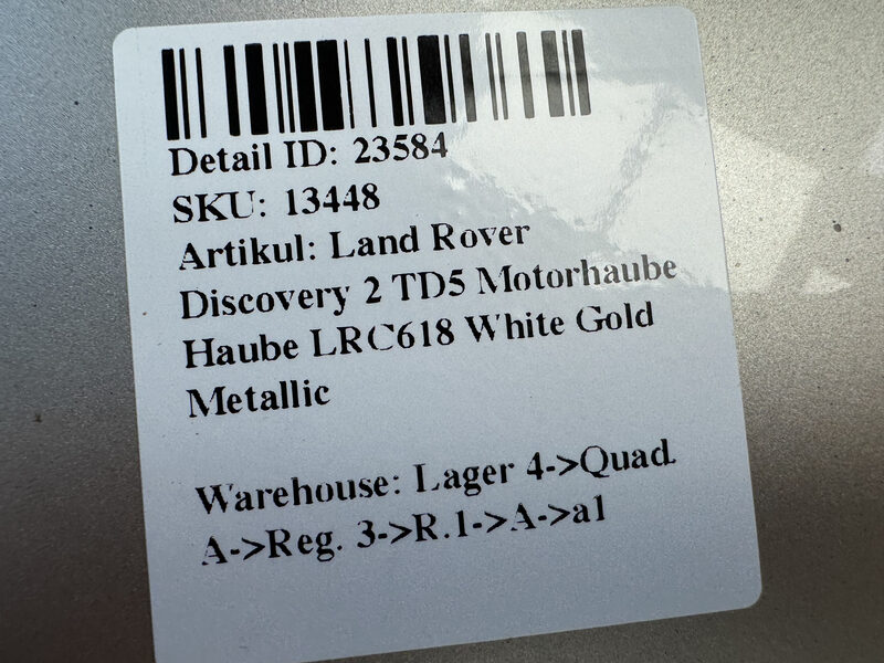 Land Rover Discovery 2 TD5 Motorhaube Haube LRC618 White Gold Metallic Bild 10